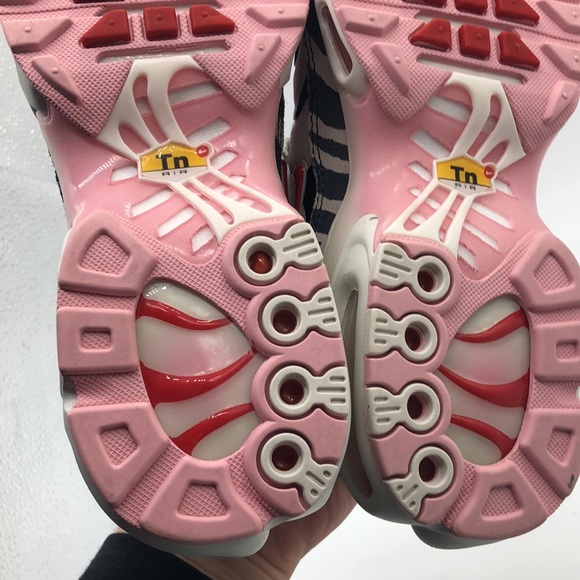 Women’s Nike AirMax Plus Pink/White/cheetah print DZ4842-600 USED Size 7 - Picture 7 of 10